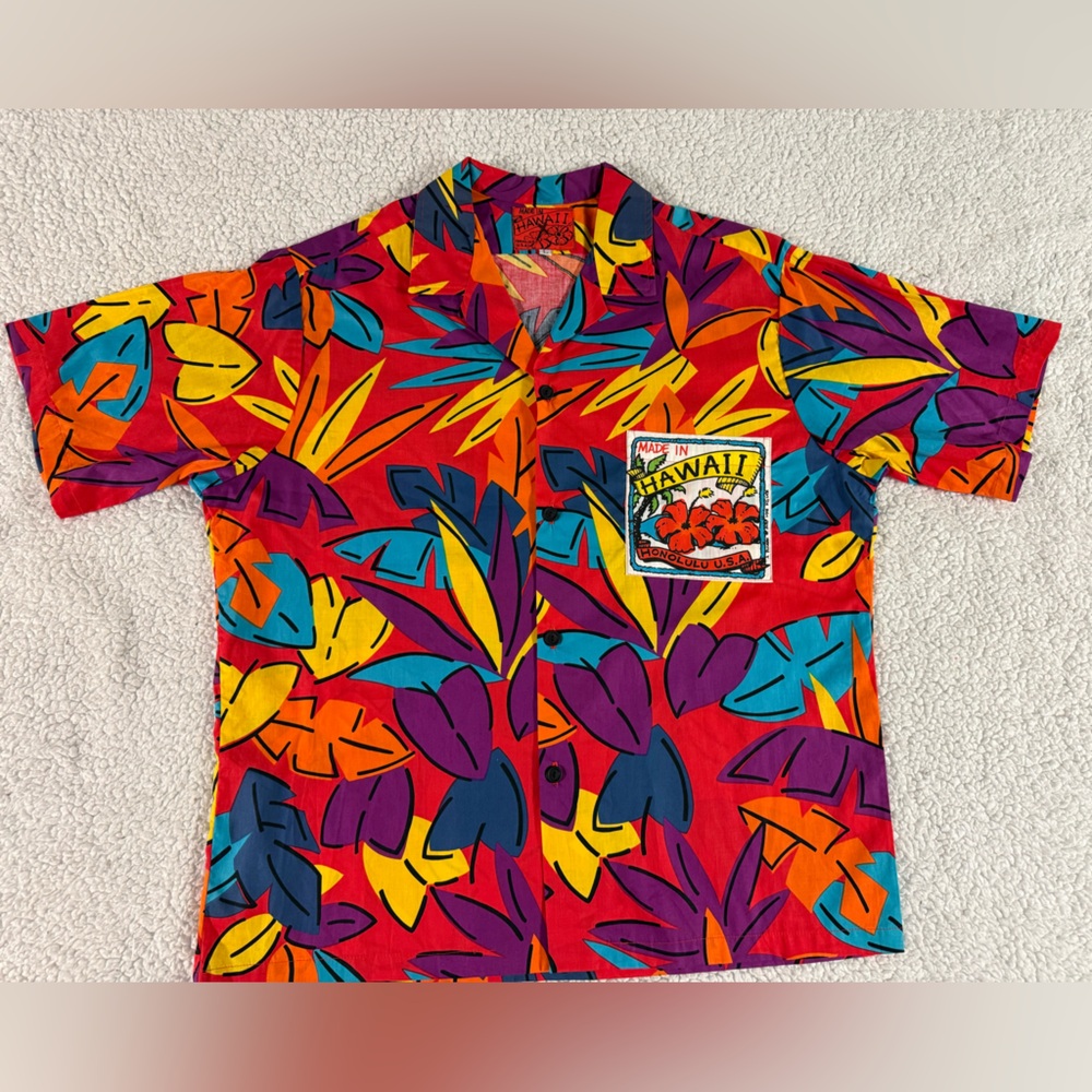 Vtg Surf Line Jams Made In Hawaii Shirt - 100% Cotton RARE Prototype Men L READ